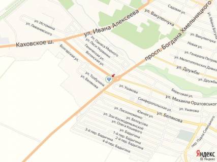Билборд B в Мелитополе Хмельницкого пр. - Болгарская ул., 2А схема