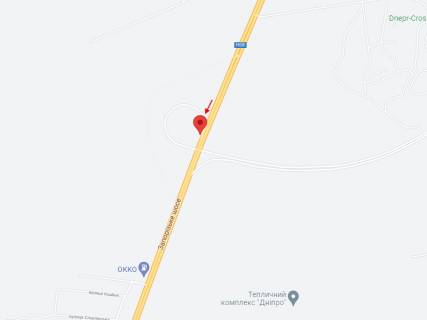 Билборд A в Траса, 3x6  Траса Н-08, Дніпро-Запоріжжя, з'їзд на Запорізьке шосе, з м. Дніпро схема