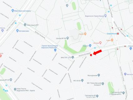 Билборд  в Харькове, 3x6  Ахсарова вул. - вул. Целіноградська, в бік пр. Перемоги схема