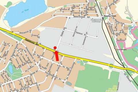 Билборд B в Сумах, 3x6  Харківська вул. / Лінійна вул. (флажок) схема