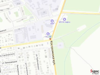 Призма B в Ровно вул. Захисників Маріуполя (Костромська). - вул. Кобзарська (Пухова) - 367065 схема
