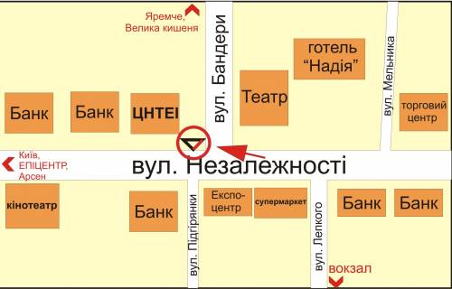 Призма  в Ивано-Франковске, 3x6  Бандери вул. - Незалежності вул., на світлофорі - 436181 схема