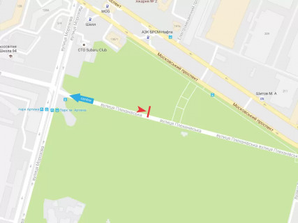 Билборд B в Харькове, 3x6  Тарасенка (кол. Плеханівська) вул., парк Машинобудівників (парк Артема), з центру схема
