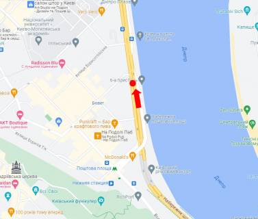 Video Billboard A in Kyiv, 1.8x1.2  Naberezno-Hresatic'ka st., 13-15-17, na r/p, (4-1), u bik Gavans'kogo mostu - 483888 scheme