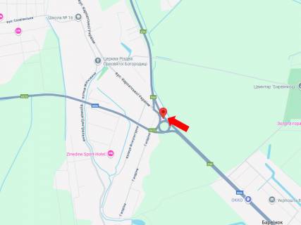 Билборд A в Ужгороде, 3x6  В'їзд в м. Ужгород, з боку Мукачево, роздільник, ліва схема