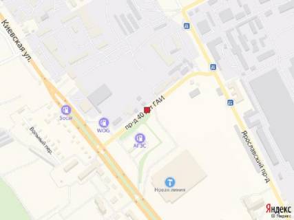 Билборд B в Кременчуге 40 років ДАІ пр., 1А схема