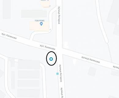 Билборд A в Днепр (Днепропетровск), 6х3  вул. Калинова - вул. Янтарна, на світлофорі схема