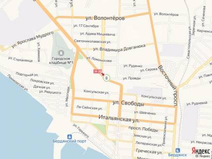 Ситилайт A в Бердянске Мелитопольское шоссе, средняя гора, спуск, 1-й схема