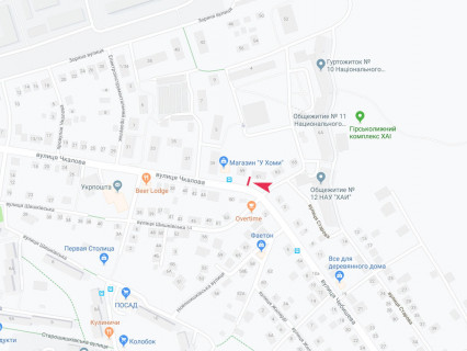 Билборд A в Харькове, 3x6  Манька (кол. Чкалова) вул., 61, в центр схема