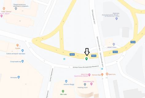 Бэклайт A в Днепр (Днепропетровск) Володимира Великого вул. (колиш. Плеханова вул.), Перед шляхопроводом, на зупинці схема