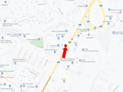 Ситилайт  в Львове, 1.8x1.2  Хмельницького вул., 273 (зуп. "Галицьке Перехрестя"), з центру схема