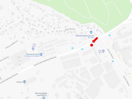 Білборд, Бігборд (Борд)   у Києві, 2.3x3.14  Брожка вул. (колиш. Кіровоградська вул.) - вул. Ізюмська, біля АЗС "WOG", в бік пр. Лобановського (колиш. Червонозоряний пр.) схема