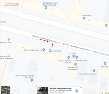 Ситилайт  в Днепр (Днепропетровск) Яворницького пр.  (колиш. Маркса пр.), 109 схема