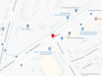 Билборд A в Никополе, 6х3  на вул. Першотравневій (р-н будівлі №21) схема