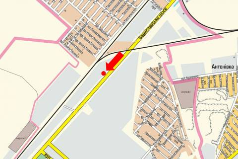 Билборд A в Херсоне, 3x6  Бериславське шосе, біля ГЗС, в центр схема