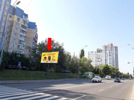 Билборд  в Киеве, 3x6  Здолбунівська 9, навпроти супермаркету "Сільпо", в сторону вул. Сортувальної, Дніпровської Набережної фото 1