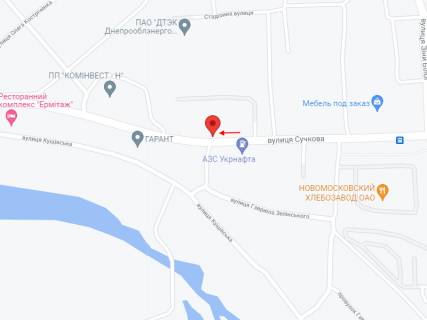 Билборд A в Самар (Новомосковск), 6х3  вул. Сучкова, в районі буд. №66 схема