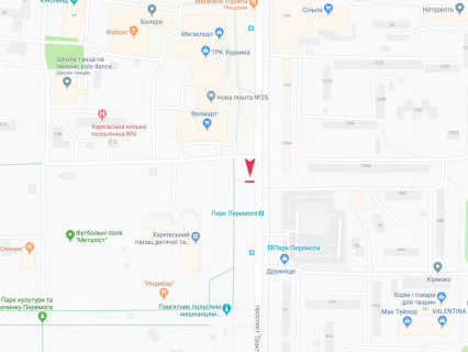 Билборд A в Харькове, 3x6  Тракторобудівників пр., 55, в центр схема