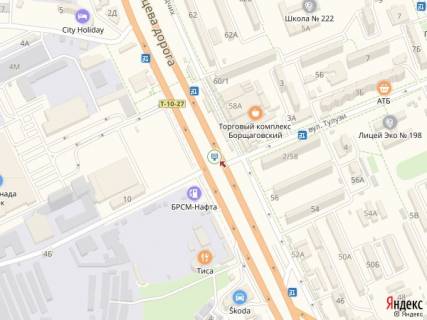 Скроллер A в Киеве Кольцевая дорога - Тулузы ул., разделитель, возле супермаркета Ашан, ТРЦ Променада, в сторону просп. Берестейський (Перемоги). - 197002 схема