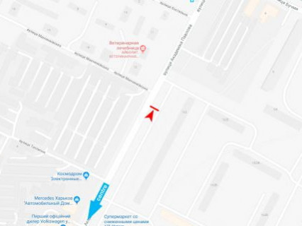 Билборд A в Харькове, 3x6  Павлова вул., 162, (2), з центру схема