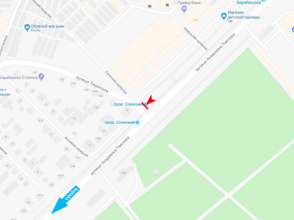 Ситилайт A в Харькове, 1.8x1.2  Павлова вул. - Тюрінська (Якіра) вул., зупинка "Сонячний пров.", в центр схема