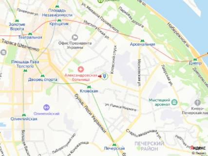 Видеоборд A в Киеве Мечникова вул., 18/20, прайс за трансляцію ролика 10 сек 1вихід/80 сек, з 0:00 до 23:59 - 371739 схема