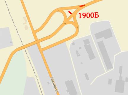 Билборд B в Северодонецке Будівельників шосе, в'їзд в місто схема