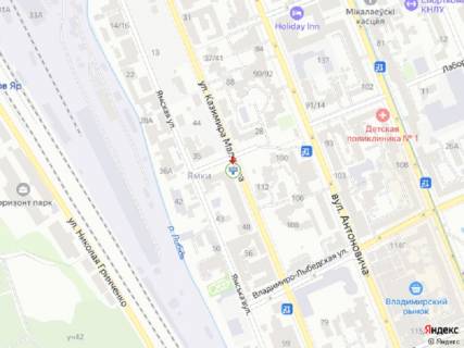 Відеоборд A у Києві Малевича вул. (колиш. Боженка), 48 - Лабораторна вул., за світлофором, прайс за трансляцію ролика 10 сек 1вихід/90 сек, з 0:00 до 23:59 - 384219 схема