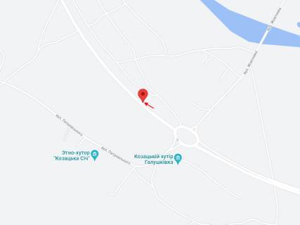 Билборд A в Гречаному, 3x6  Автодорога Т-04-41, Дніпро-Решетилівка, розв'язка на с. Гречане, від м. Кам'янське схема
