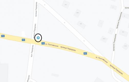 Билборд B в Днепр (Днепропетровск), 6х3  вул. Передова, 346-А (перехрестя з Приодинківський пров. (Покришкіна)), на світлофорі,  рух в напрямку Донецького шосе схема