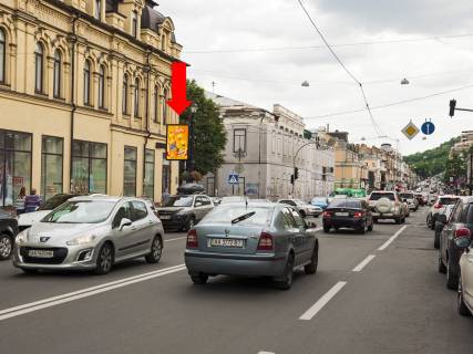 Ситилайт B в Киеве, 1.8x1.2  Сагайдачного вул., 22 / Борисоглібська вул., світлофор, в бік Поштової пл. фото 1