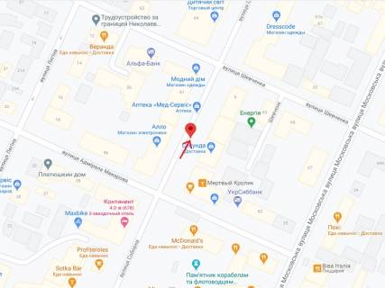 Ситискролл A в Николаеве Соборна вул. (Радянська) ., 8 схема
