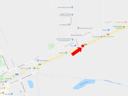 Билборд  в Киеве, 6x3  Броварський пр., 65 - вул. Радистів, роздільник, з центру схема