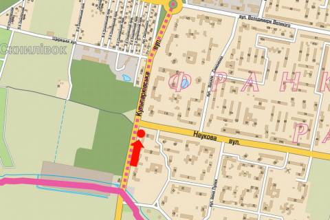 Билборд  в Львове, 3x6  Кульпарківська вул., 145, в центр, біля ТРЦ "Victoria Gardens" схема