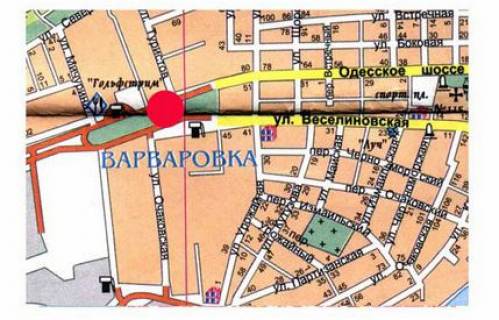 Билборд A в Николаеве Одеське шосе, виїзд схема
