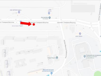 Video Billboard A in Kyiv, 3x6  Suhevica av. (kolis. Vatutina av.), 26, navproti AZS BRSM, v storonu Troesins'kogo rinku, z centru - 457122 scheme