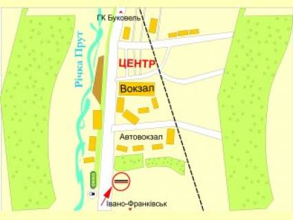 Билборд  в Яремче, 3x6  Свободи вул., біля АЗС "Окко" схема