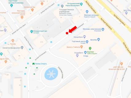Ситилайт  в Киеве, 1.8x1.2  Еспланадна вул. / вул. Рогнідинська, навпроти ТРЦ "Gulliver", в сторону Палацу Спорту схема