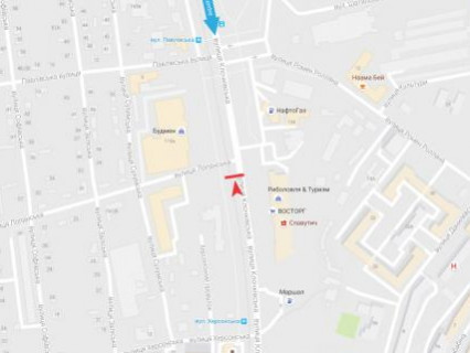Билборд B в Харькове, 3x6  Клочківська вул. - Лопанська вул., з центру схема