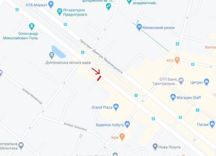 Ситилайт  в Днепр (Днепропетровск) Яворницького пр.  (колиш. Маркса пр.), 67 схема