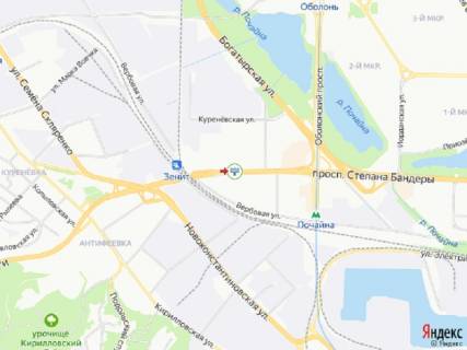 Видеоборд A в Киеве Бандери пр. (колиш. Московський пр.), 8, прайс за трансляцію ролика 10 сек 1вихід/90 сек, з 0:00 до 23:59 - 302282 схема