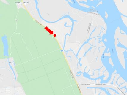 Билборд  в Киеве, 3x6  Столичне шосе, на світлофорі, 100 м до Олімпійського ведмедика, з Києва схема