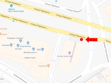 Ситилайт  в Киеве, 1.8x1.2  Галицька площа (Перемоги пл.)., 1, на світлофорі, біля готелю "Либідь", в сторону Повітрофлотського моста схема