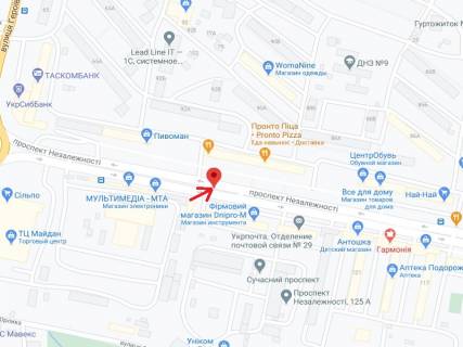 Скроллер A в Черновцах Независимости пр., 127а, 2-й от ТЦ "Майдан" - 300264 схема
