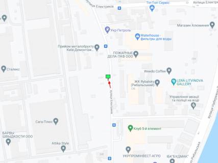 Білборд, Бігборд (Борд)  B у Києві Електриків вул., 23-Б, навпроти, в сторону ТД "СервісБудСуміш" схема