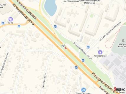 Бэклайт A в Киеве, 8x4  Кільцева дорога (на роздільнику), (АТБ-маркет, автосалони "Toyota", "Lexus", "Volvo"), в напрямку просп.Леся Курбаса схема