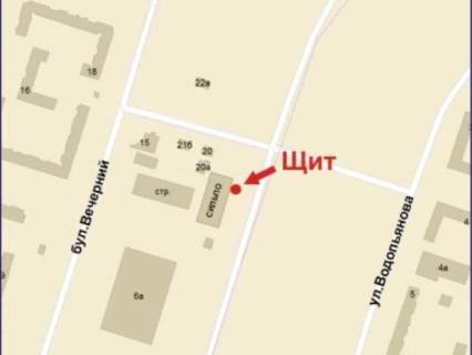 Билборд A в Кривом Роге, 3x6  Вечірній бул., 33, перед ТЦ "Сільпо", верхній схема