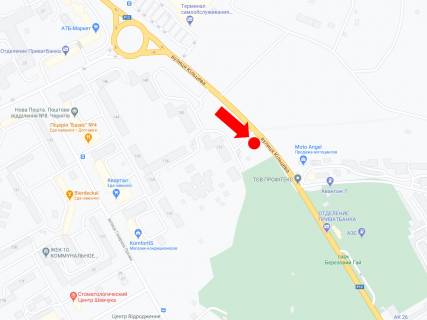 Билборд  в Чернигове, 3x6  Кільцева вул., 152, до центру схема