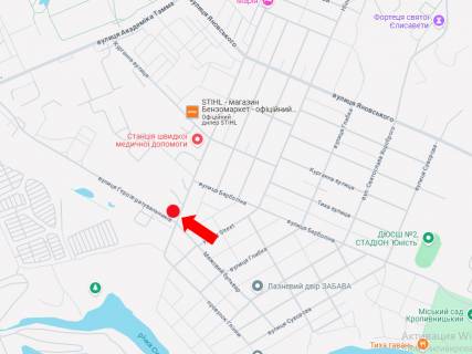 Билборд A в Кропивницкий (Кировоград), 3x6  Героїв Рятівників вул. / Любомира Гузара вул. (Комарова), в сторону вул. Академіка Тамма схема