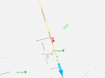 Билборд A в Харькове, 3x6  Харківське (кол. Білгородське) шосе - Нова Померчанська вул., з центру схема